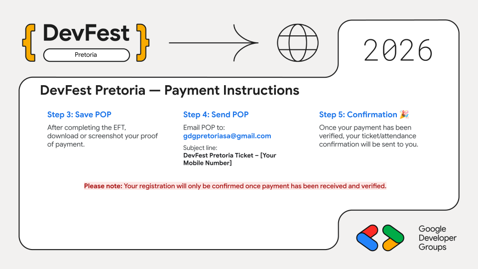 DevFest Pretoria POP Instructions